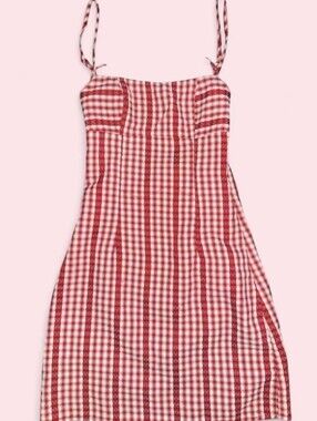 RSQ Gingam Red Mini Dress
